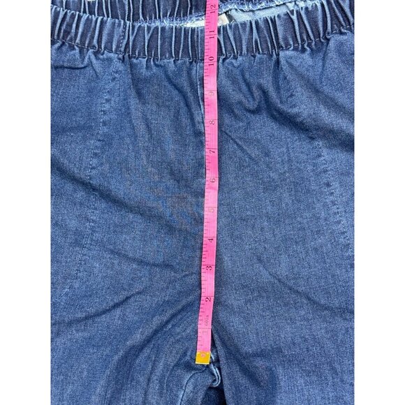 Woman Within Womens Blue Denim Jeans Pull On High Rise Bootcut Size 22WP NEW - Picture 10 of 15